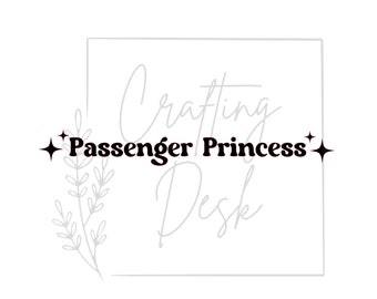 Passenger princess decal, mirror decal, Rear view mirror decal, Custom car decal, gift for her, car accessories, passenger princess sticker