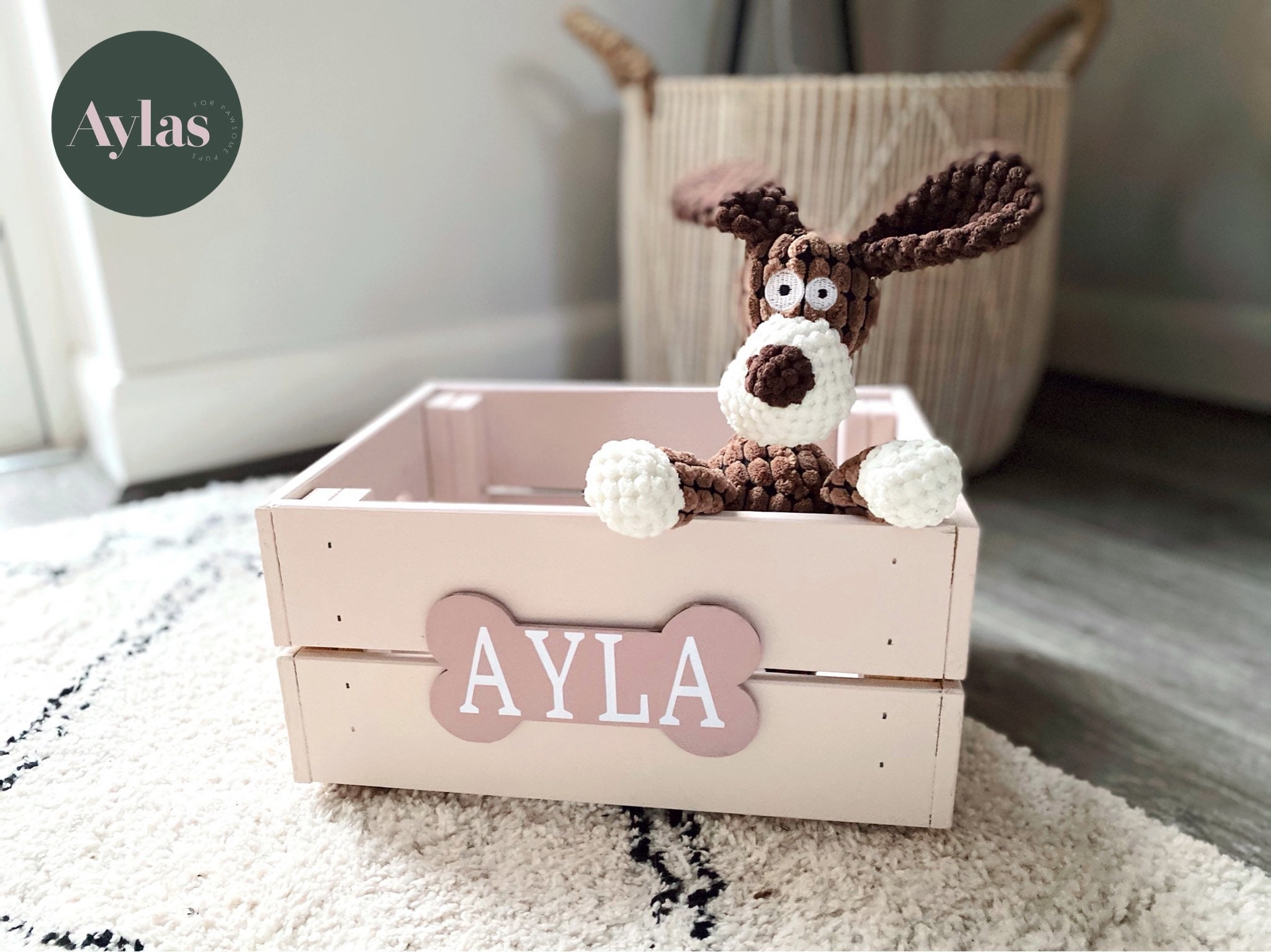 Personalised Dog Toy Box Storage Box Wooden Crate Pet Box Etsy UK