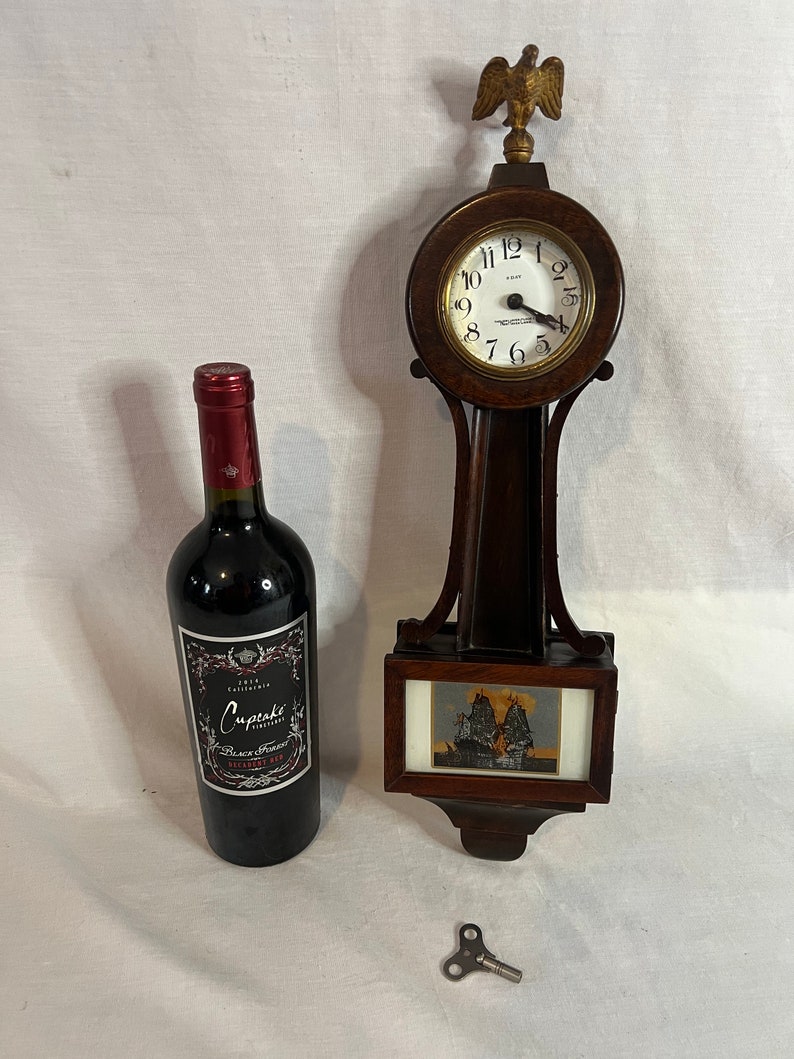 New Haven Clock Co. 8 Day Banjo Clock Etsy