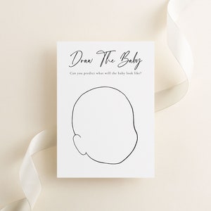 Draw Baby, Fun Baby Shower Predictions Game, PDF Ready to Print in Minutes, Instant Download