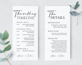 Wedding Welcome Bag Inserts - Etsy