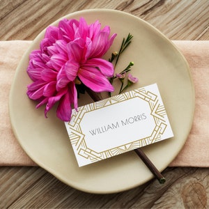 Art Deco Place Cards Template, Great Gatsby Dinner Place Tags ...