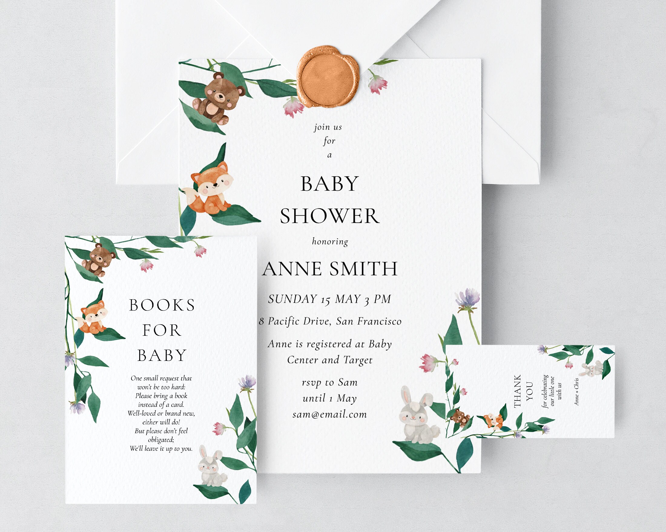 Printable Baby Shower Invitation Kit Editable Baby Shower - Etsy