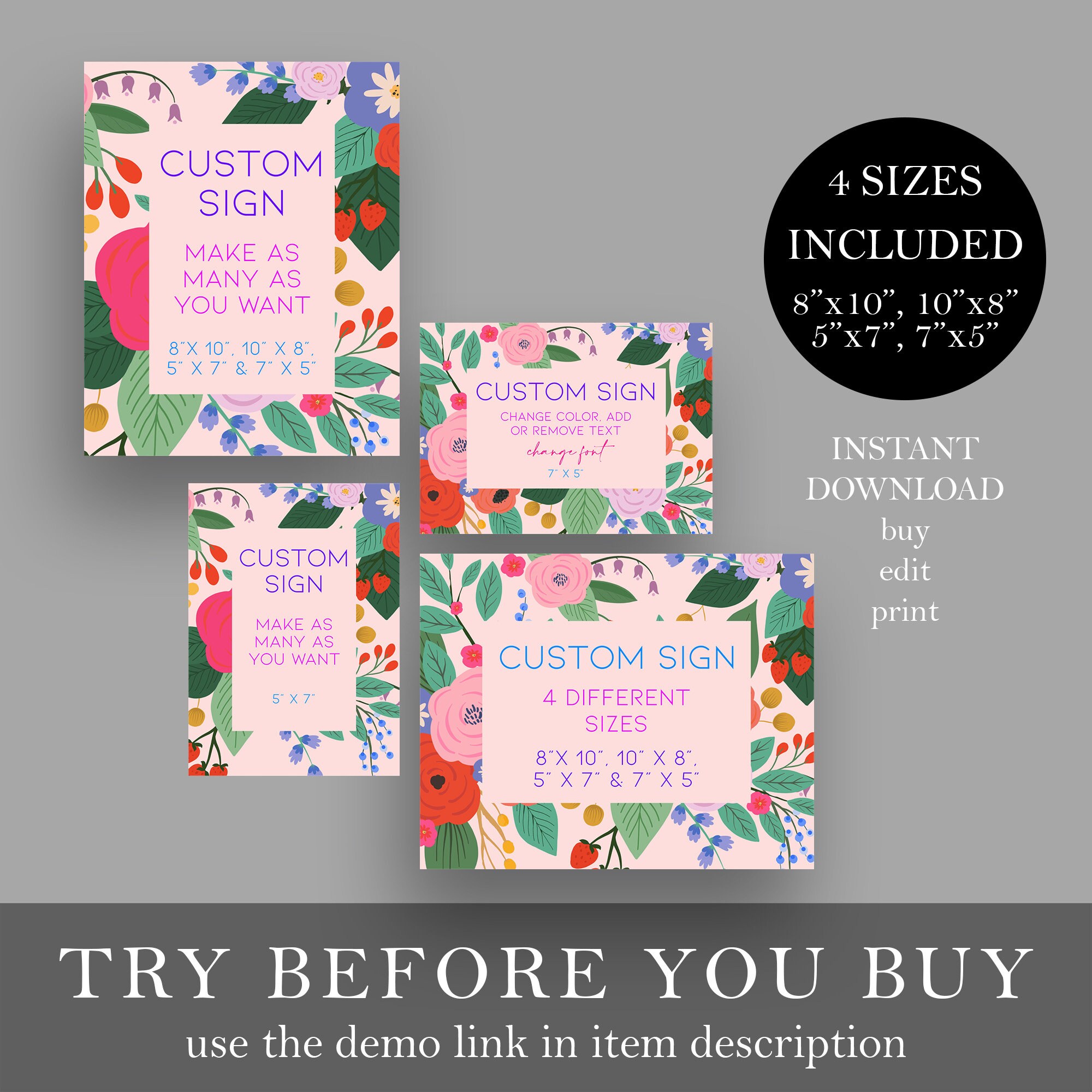 Custom Printable Sign
