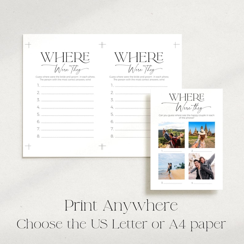 Print anywhere on US letter size paper or European A4 size paper