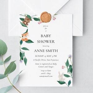Printable Baby Shower Invitation Kit, Editable Baby Shower Templates ...