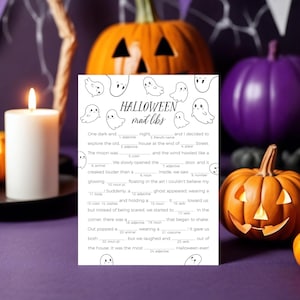 Halloween Mad Libs Game Printable, Spooky Tale Mad Lib Halloween Party ...