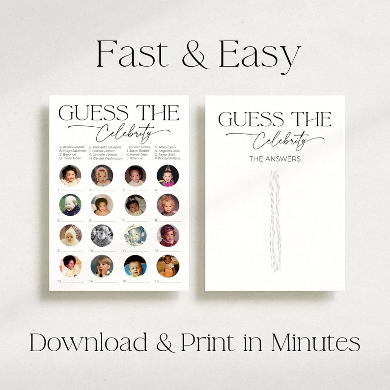 Fast and easy, download and print in minutes. The answers are included