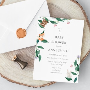 Printable Baby Shower Invitation Kit, Editable Baby Shower Templates ...