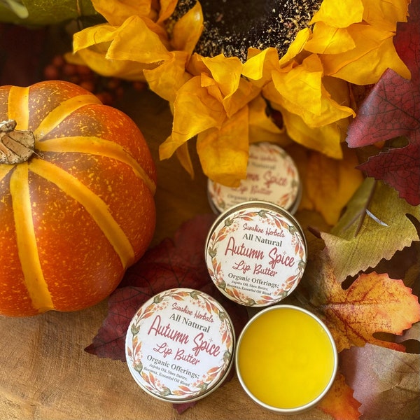 Autumn Spice Lip Butter | All Natural Lip Balm | Moisturizing | Soothing | Stocking Stuffer