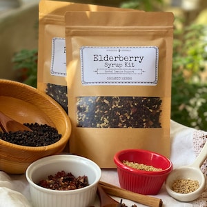 Organic Elderberry Syrup Kit | DIY | Immune Support | All Natural | Organic and Wildcrafted | Health and Wellness