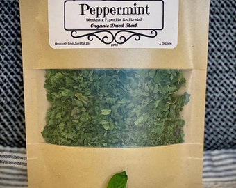 Organic Dried Peppermint Herb | Herbal Tea| Chocolate Peppermint | Culinary Herb