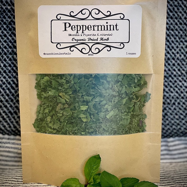 Organic Dried Peppermint Herb | Herbal Tea| Chocolate Peppermint | Culinary Herb