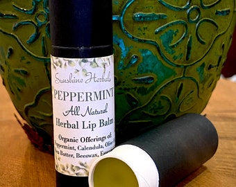 Organic Peppermint Lip Balm | Natural Chapstick | Moisturizing and Nourishing |