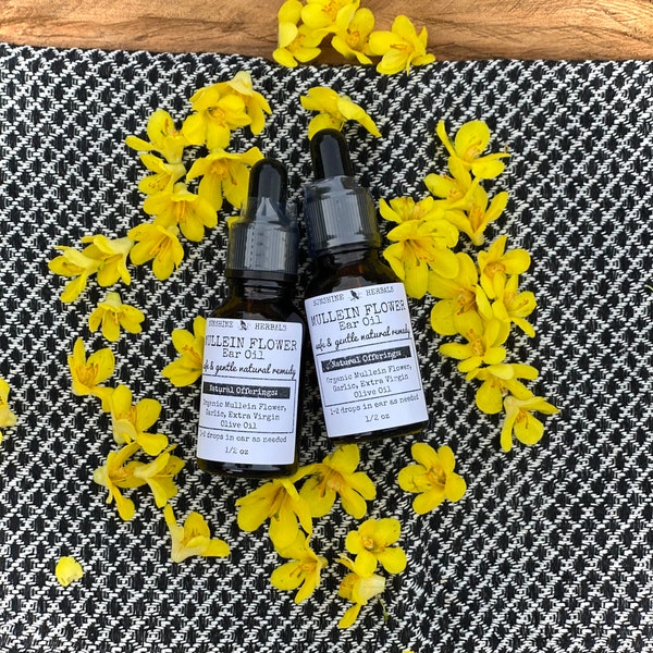 All Natural Ear Oil | Mullein Flower & Garlic | Organic |