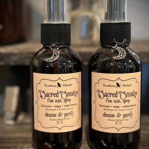 Crystal Infused Smudge Spray: Sage, Juniper & Cedarwood