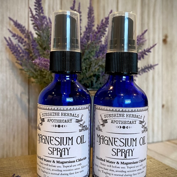 Magnesium Oil Spray | 100% Natural | Magnesium Deficiency | Highly Concentrated | Essential Mineral | Vegan |Eco