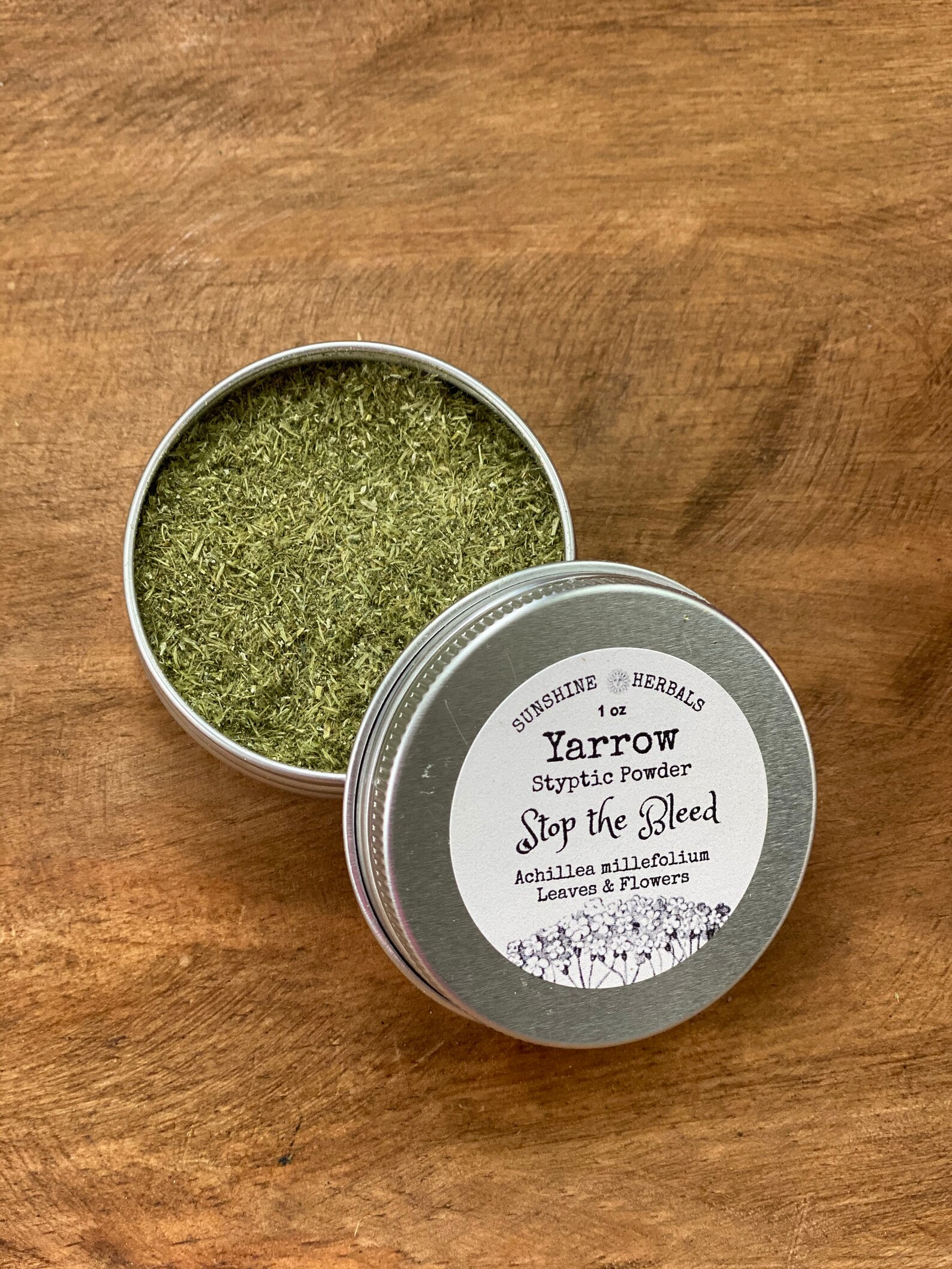 Yarrow Styptic Powder Organic Leaf and Flower First Aid Etsy