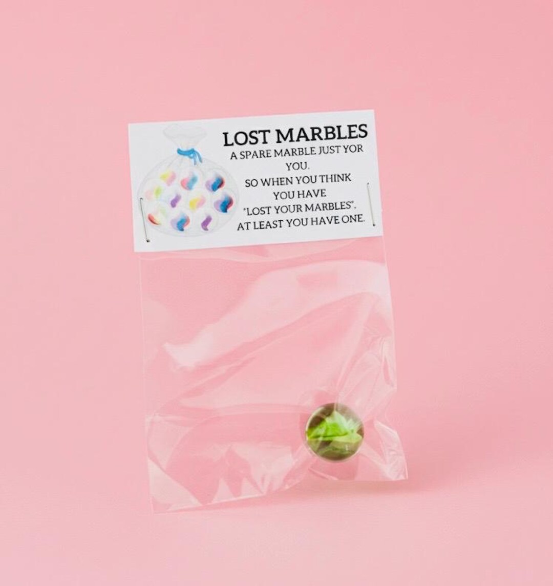 Missing Marbles Lost Marbles Novelty Gag - Birthday - Funny Joke Gift, Milestone ...