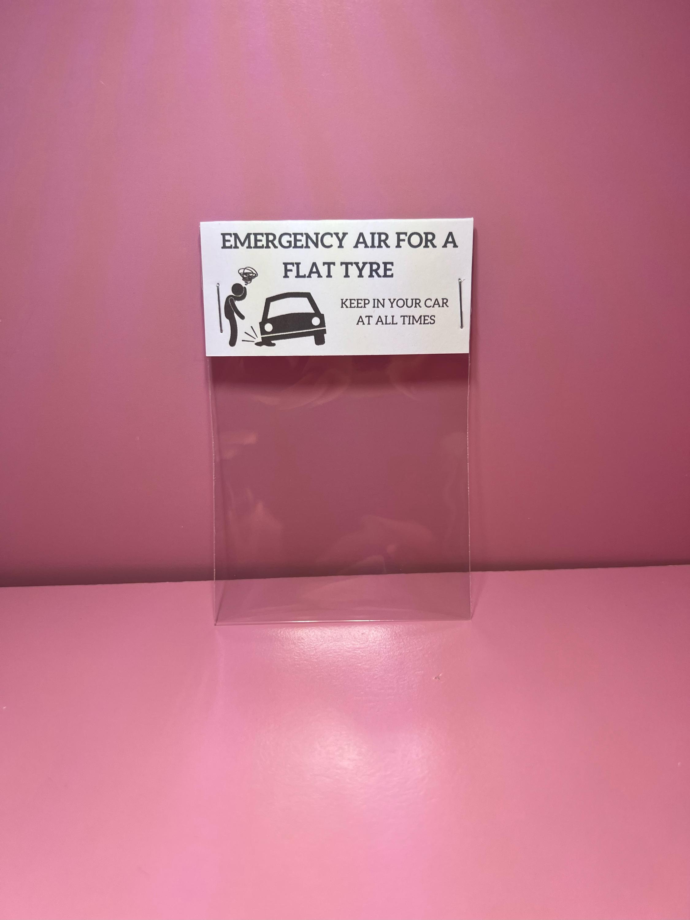 Emergency Air for Flat Tyre Novelty Joke Birthday Gift, Passed 