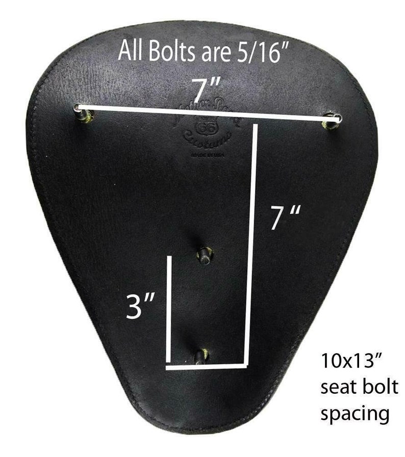 Harley Sportster Honda Spring Seat Chopper Bobber10x13 Blk Ds Snub Nose Leather
