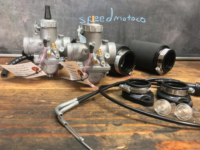 CB350 CB360 CL350 Vm28 Mikuni Complete Carb Kit Carburetor 2 Vm28 Cafe