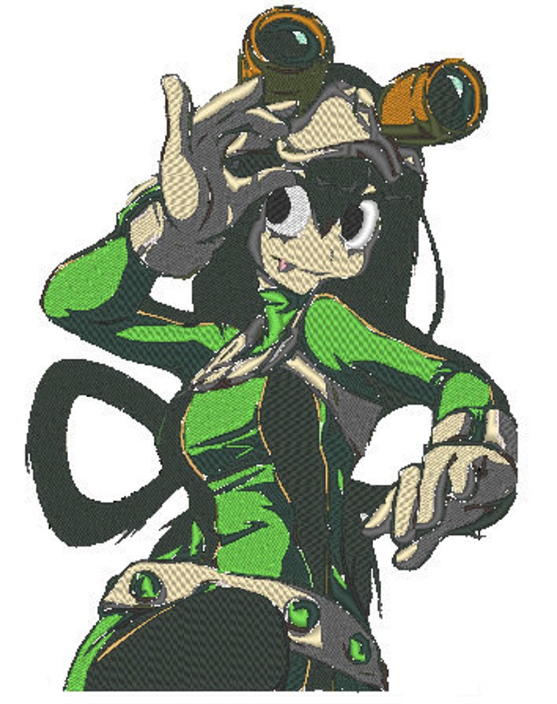 Anime embroidery pattern my hero academia tsuyu asui  etsy Anime embroidery pattern my hero academia tsuyu asui  etsy