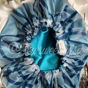 Satin lined shower cap, bath hat, shower cap