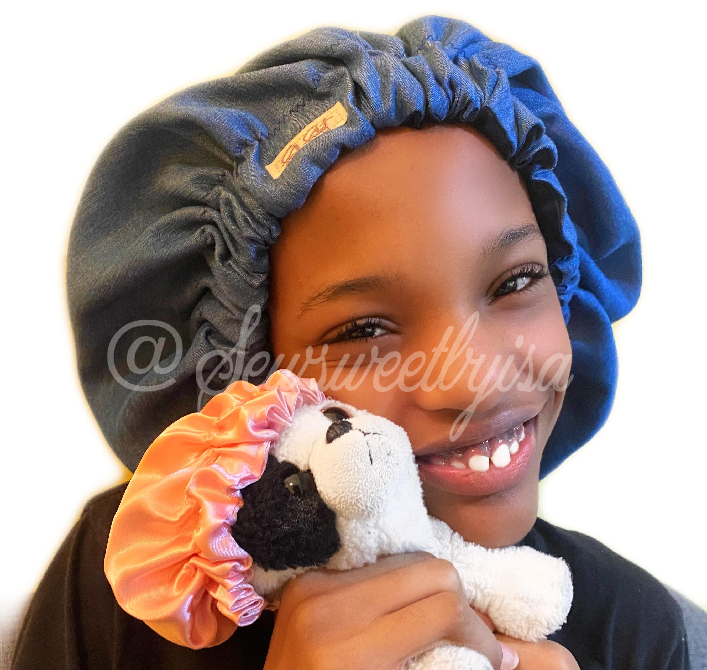 Kids Designer inspired hair bonnets