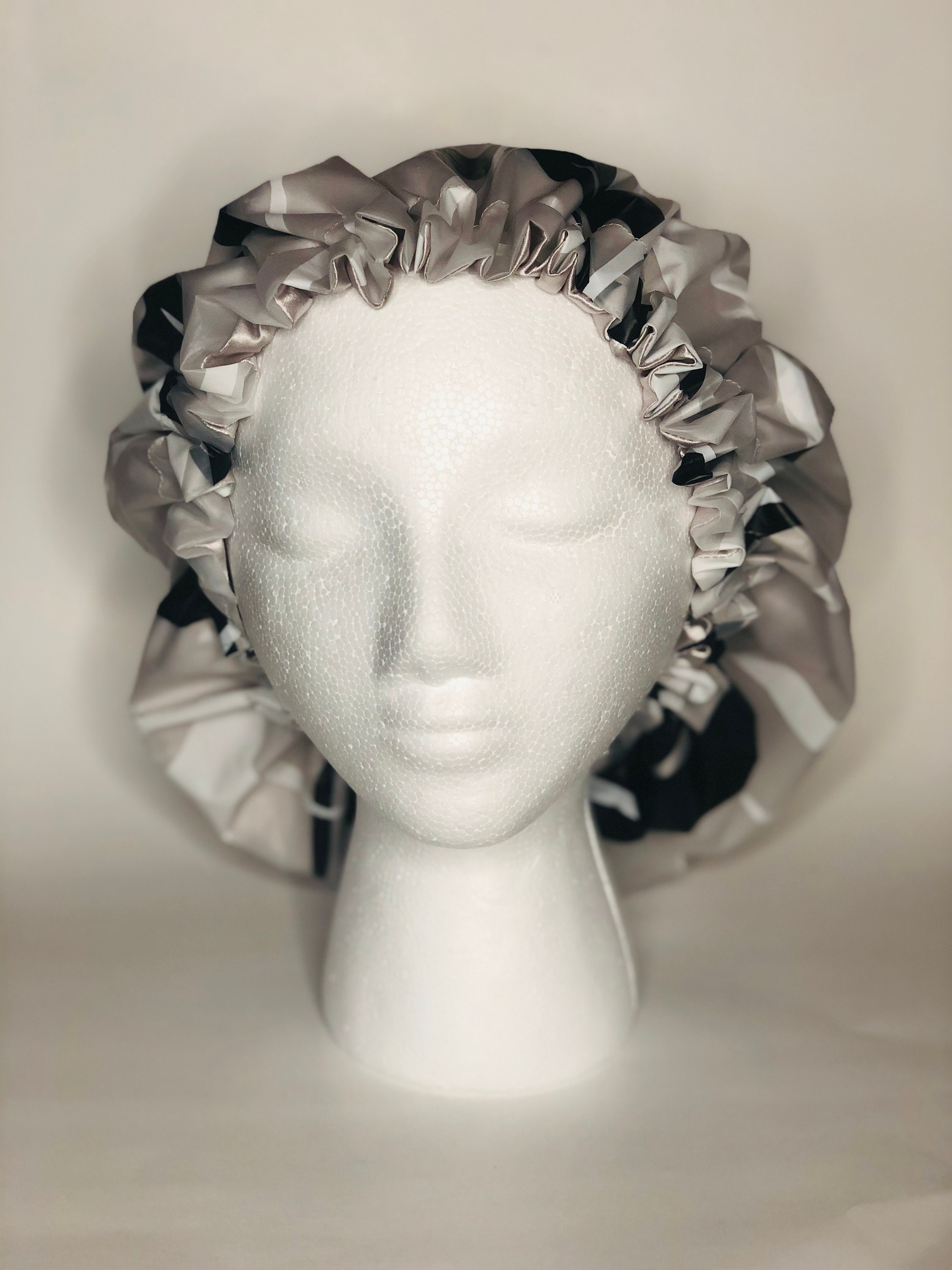 Satin Lined Shower Cap Bath Hat Womens Shower Cap Etsy