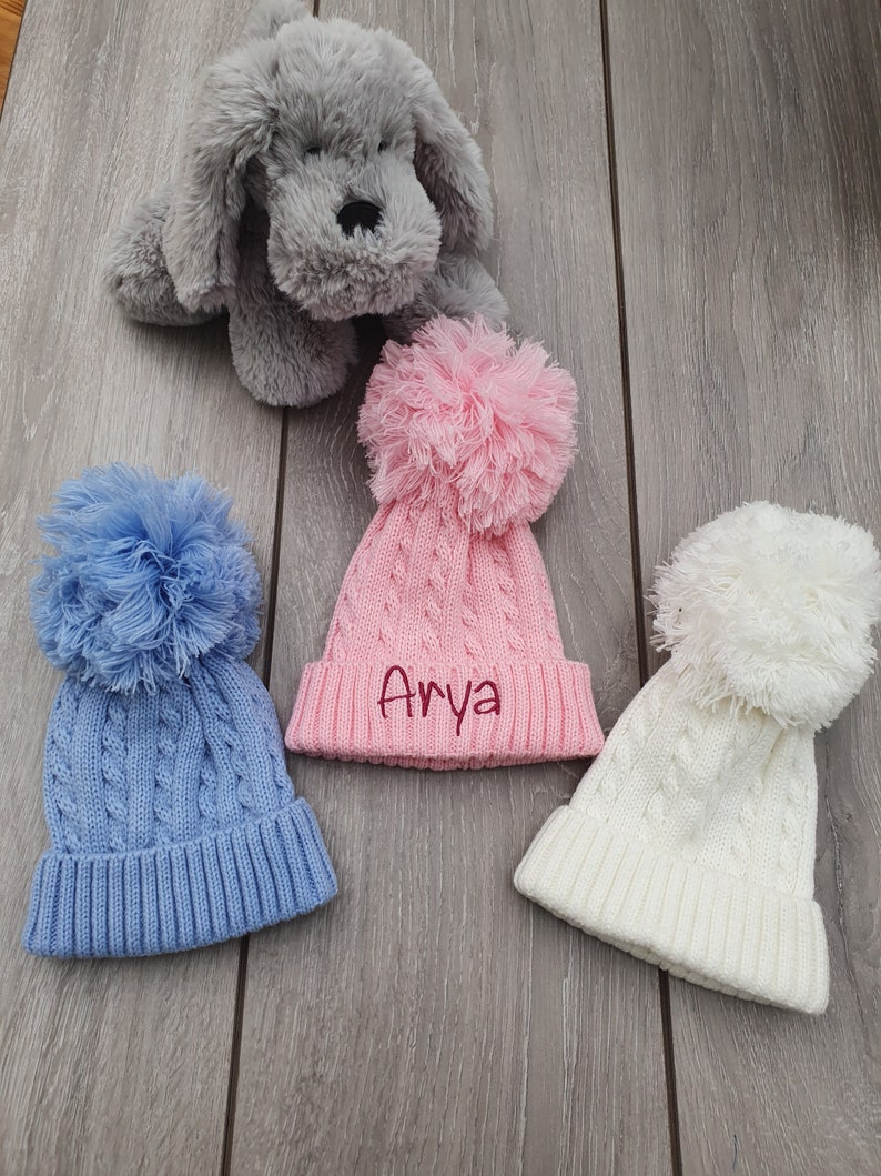 personalised bobble hat baby