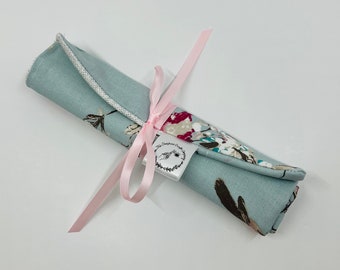 Blue bird Brush Roll | Brush Roll | Gift Idea | Make Up Brush Roll | Make Up Brush Holder | Make Up Organiser | Make Up Wrap