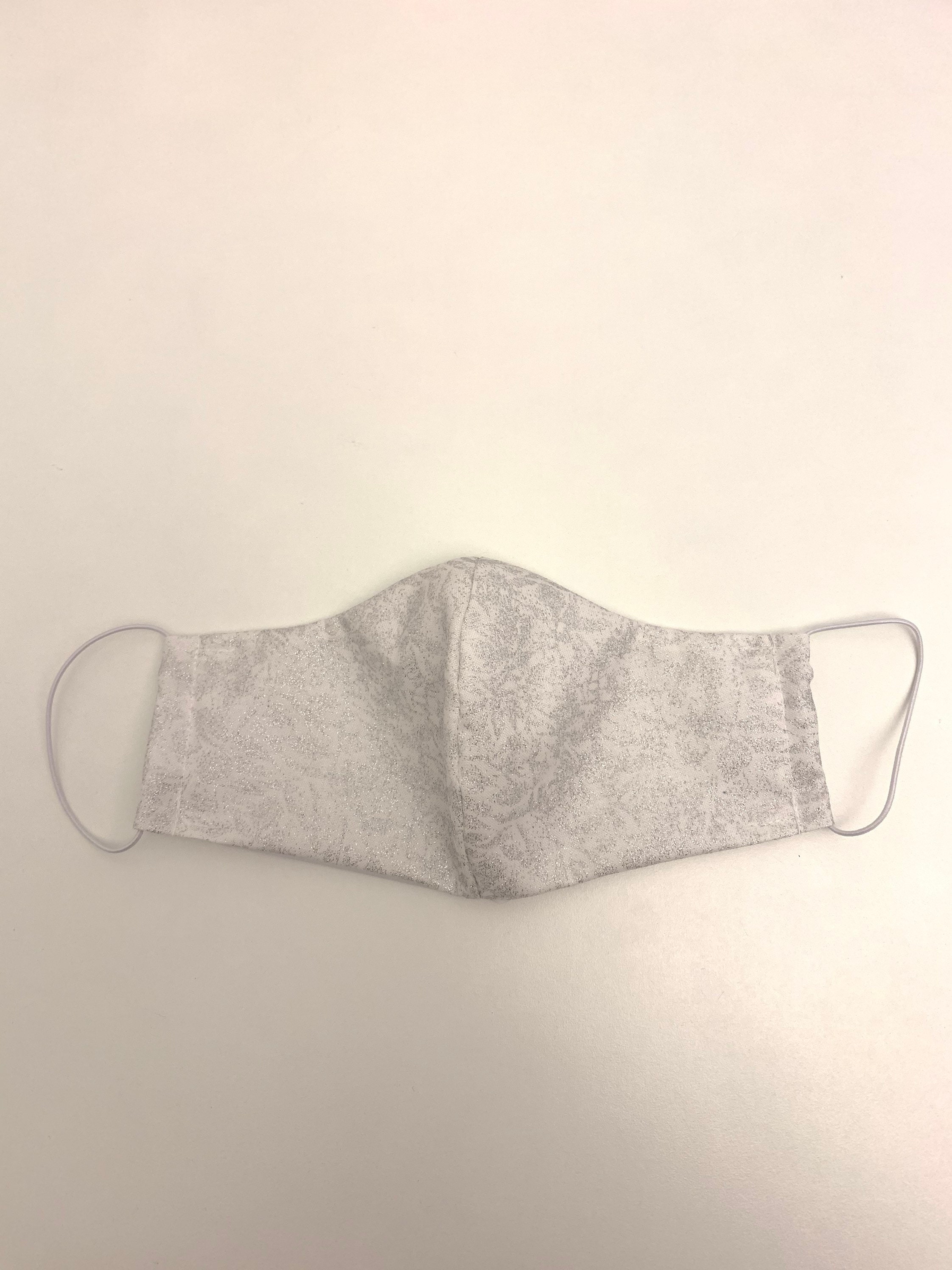 White Glitter Face Mask Ladies Face Mask Adult Face Mask Etsy UK