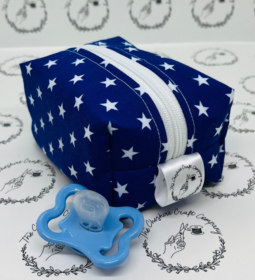 Navy Star Dummy Bag Dinky Dummy Bag Dummy Bag Pacifier Bag Baby Bag