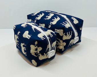 Navy Elephant Make Up and Wash Bag Set | Make Up Bag | Wash Bag | Toiletry Bags | Travel Bags | Cosmetic Bag | Gift Idea | Make Up | Bag Set