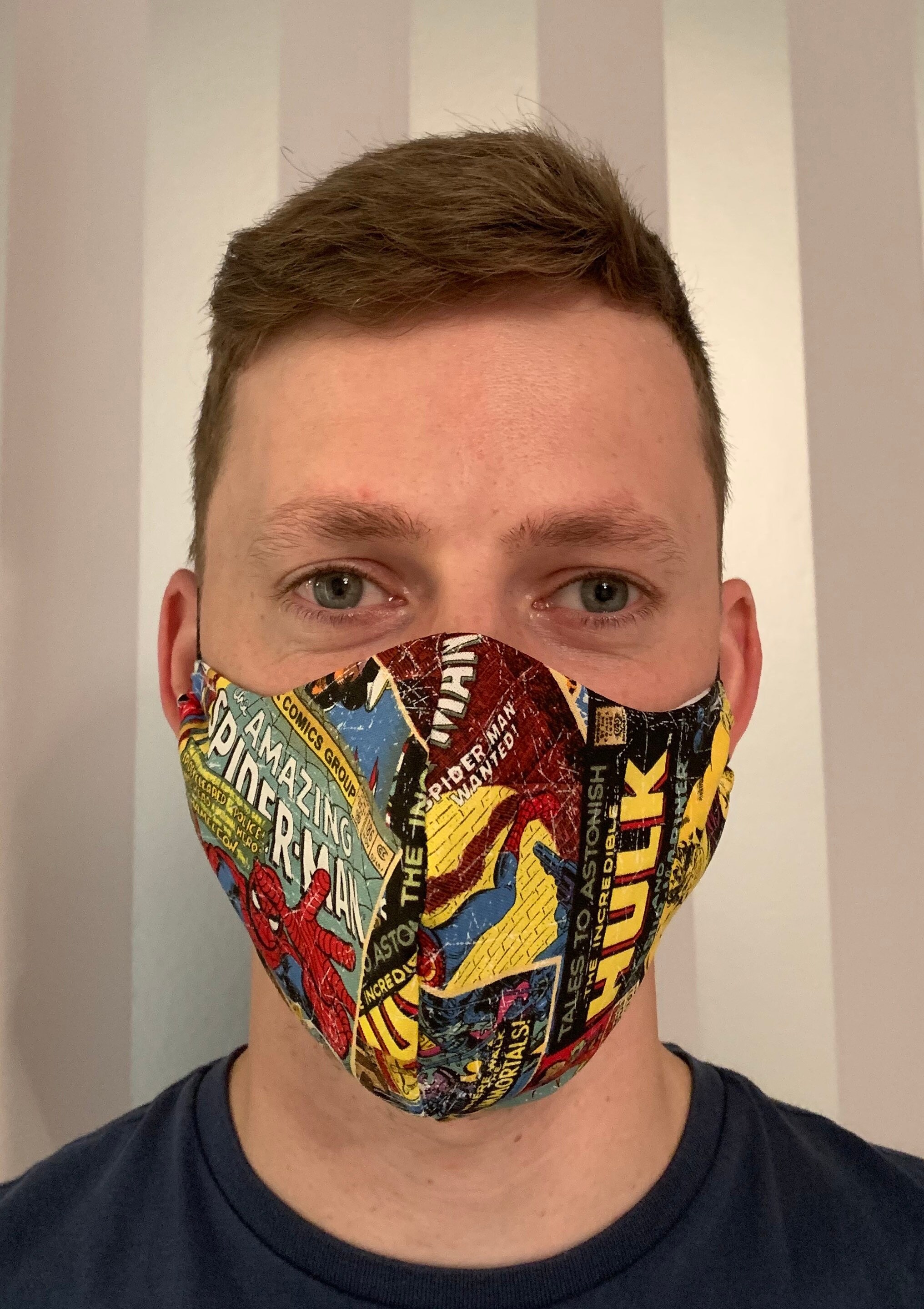 Marvel Comic Face Mask Adult Face Mask Mens Face Mask Etsy