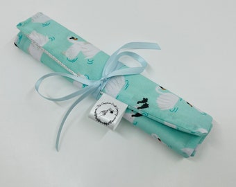 Mint Swan Brush Roll | Brush Roll | Gift Idea | Make Up Brush Roll | Make Up Brush Holder | Make Up Organiser | Make Up Wrap