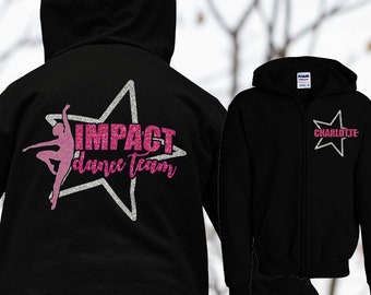 Custom Dance Team Zip Up Hoodies
