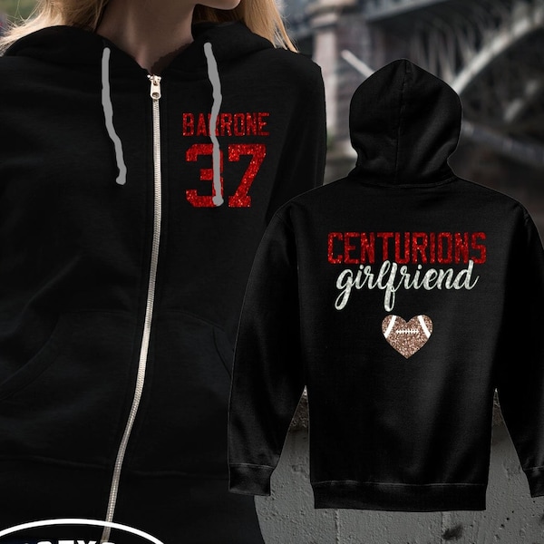 Football Girlfriend Zip-Up Hoodie