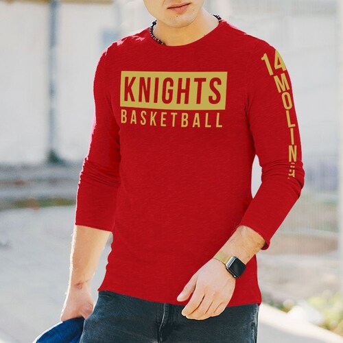 Custom Longsleeve Basketball Shirt Personalized Long Sleeved Etsy