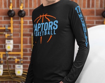 Custom Long-Sleeve Basketball Shirt, Personalized Long Sleeved Basketball Shooting Shirt with Name & Number, Basketball Practice Shirt