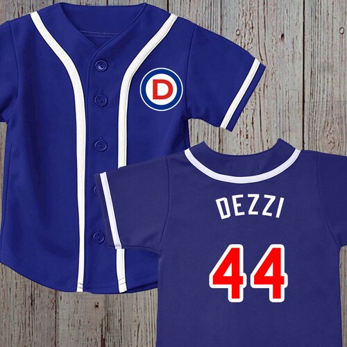 Custom Infant/toddler Navy Baseball Jersey Customized Baby Etsy