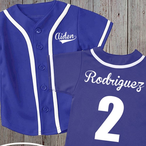 Custom Toddler Baseball Jersey W/name Customized Infant Etsy