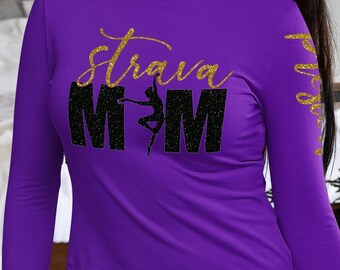 Custom Dance Mom Long-Sleeve Shirt with Dancer's Name on Sleeve