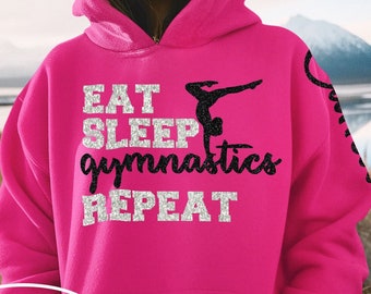 Eat Sleep Gymnastics Repeat Hoodie