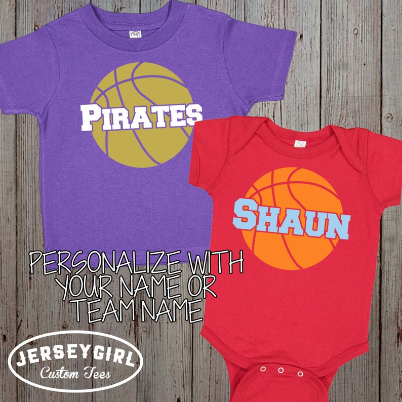 Custom Infant or Toddler Basketball Shirt With Name Etsy