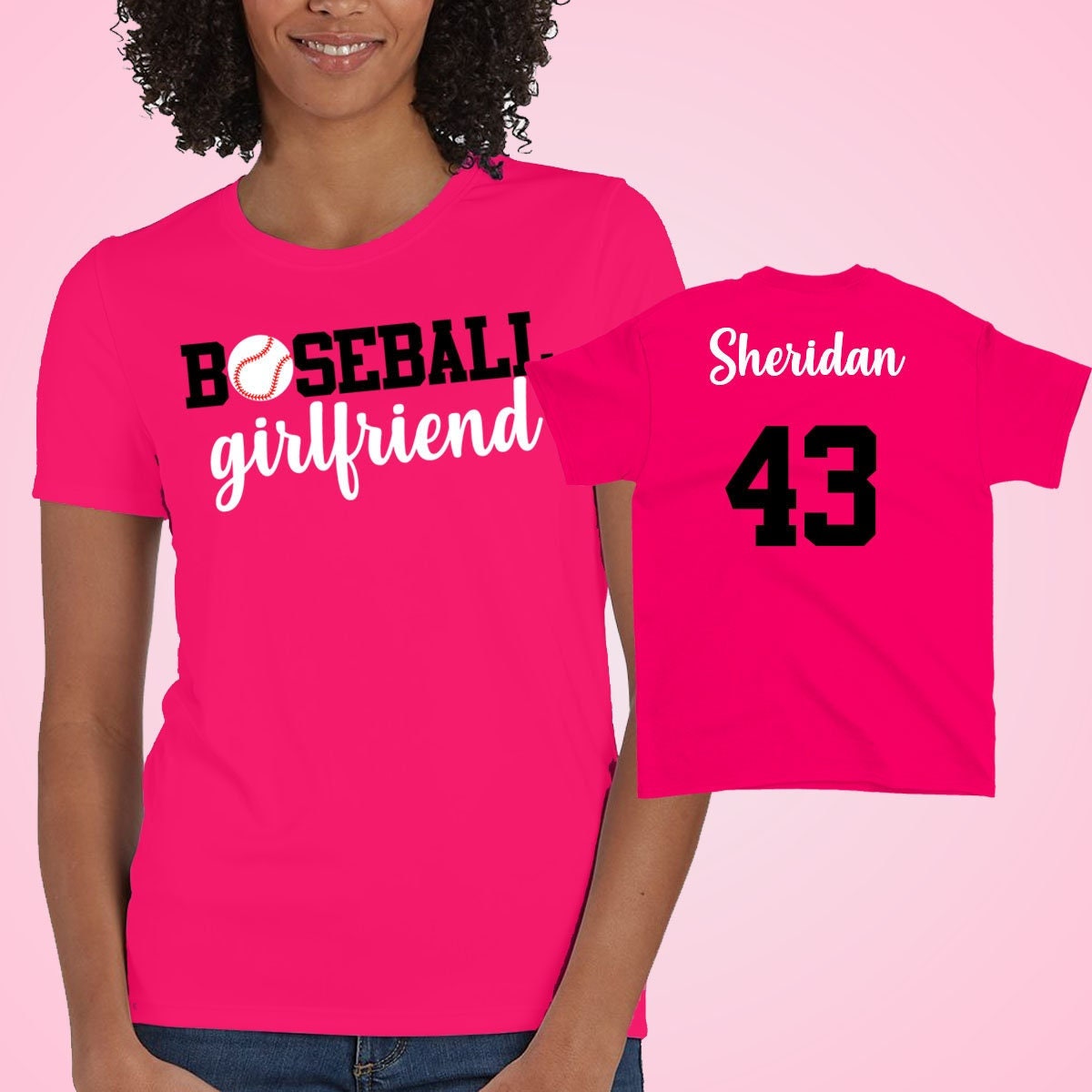 Baseball Girlfriend Shirt Cute Baseball Girlfriend T-shirt