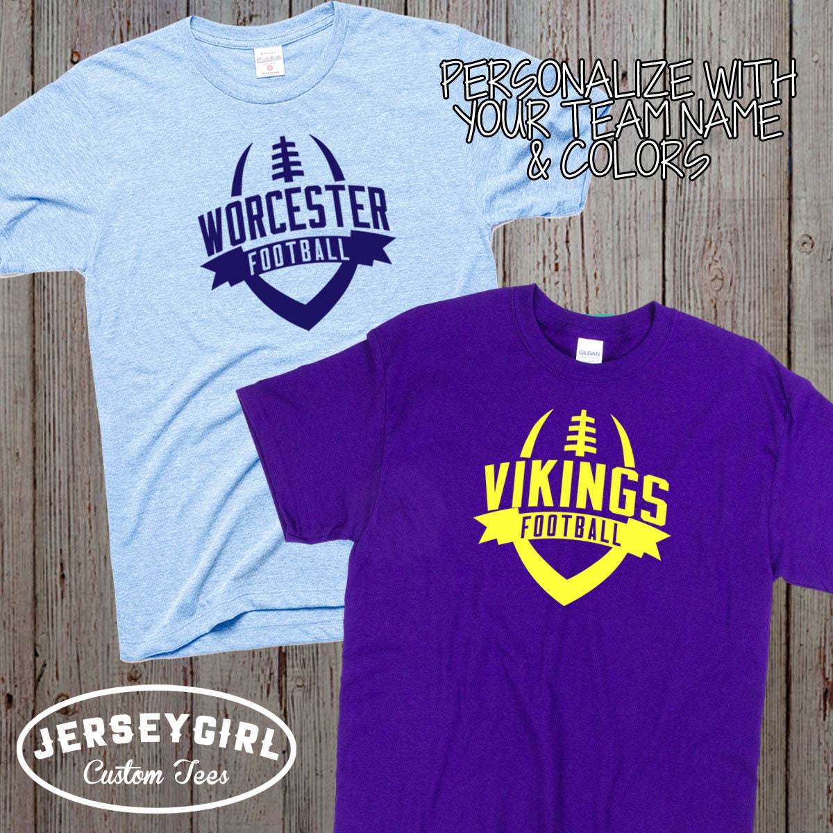 Custom Football Team Shirt Personalized Football League Etsy.de