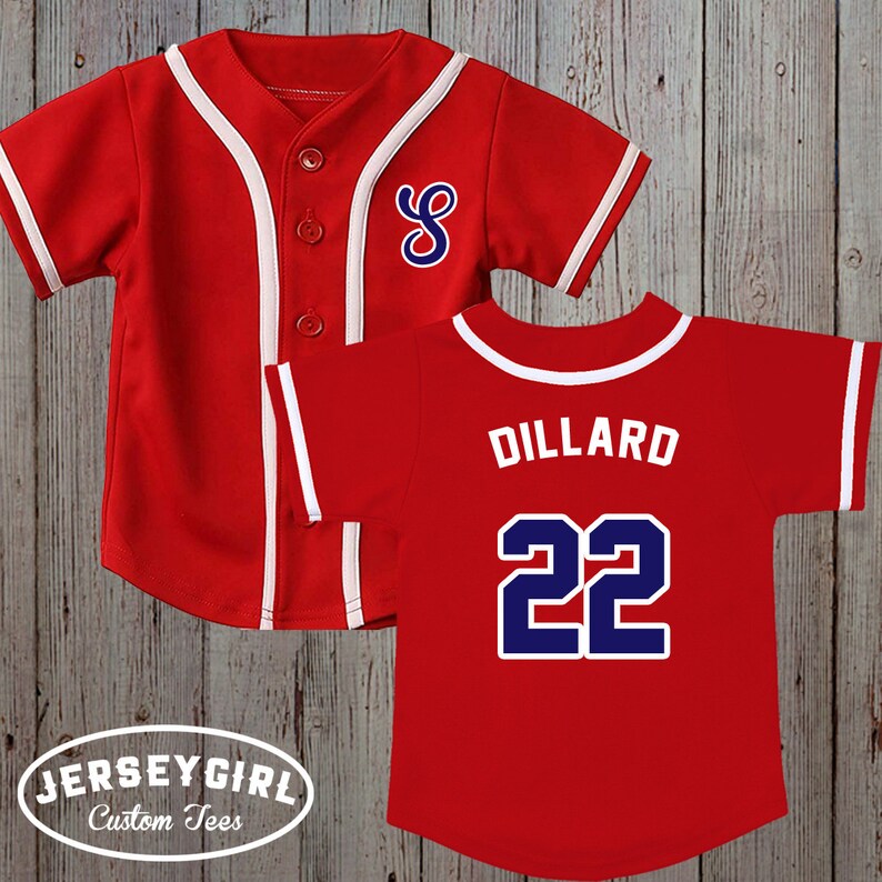 Custom Infant/toddler Navy Baseball Jersey Customized Baby Etsy