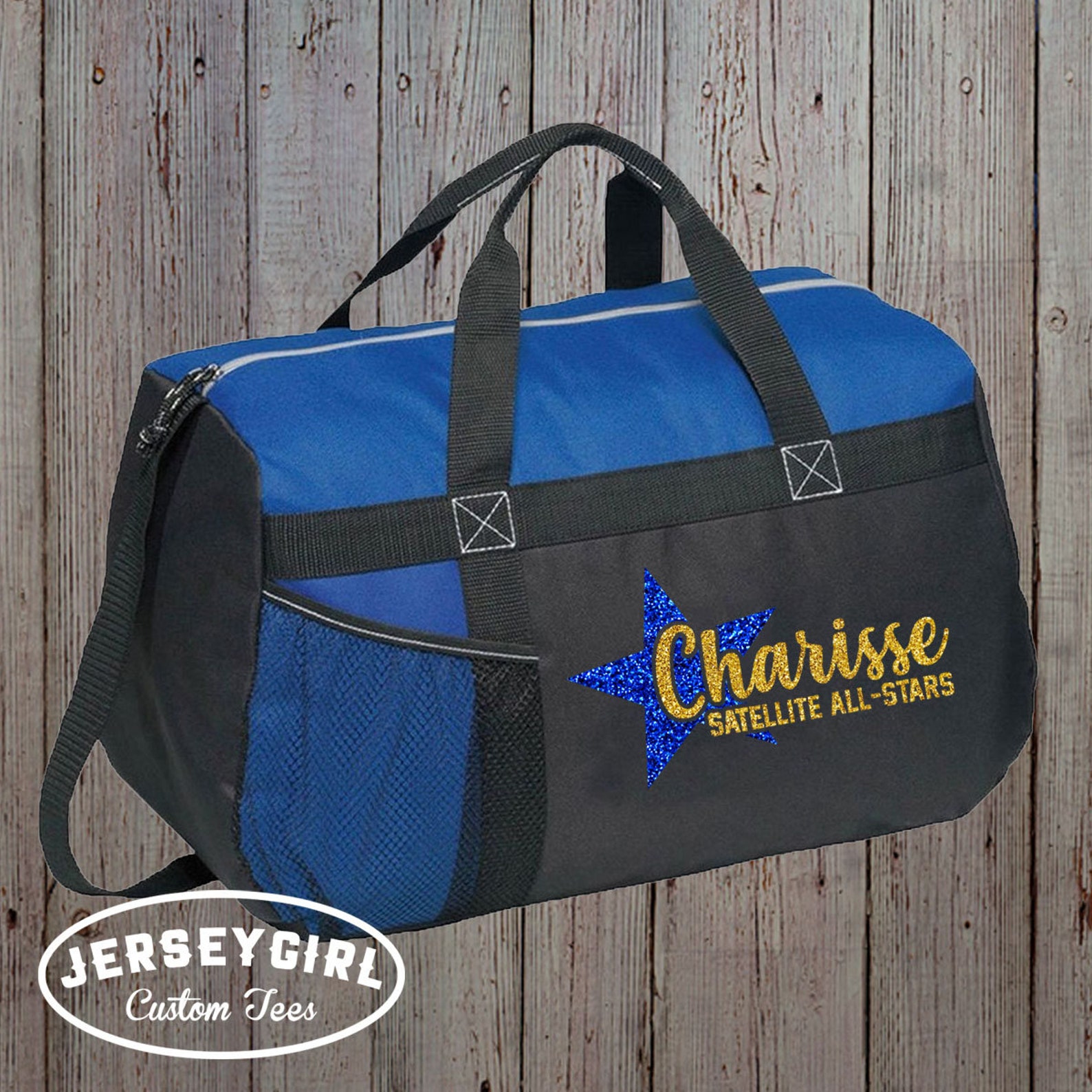 Bling Personalized Cheer Duffle Bag With Name Custom Etsy UK